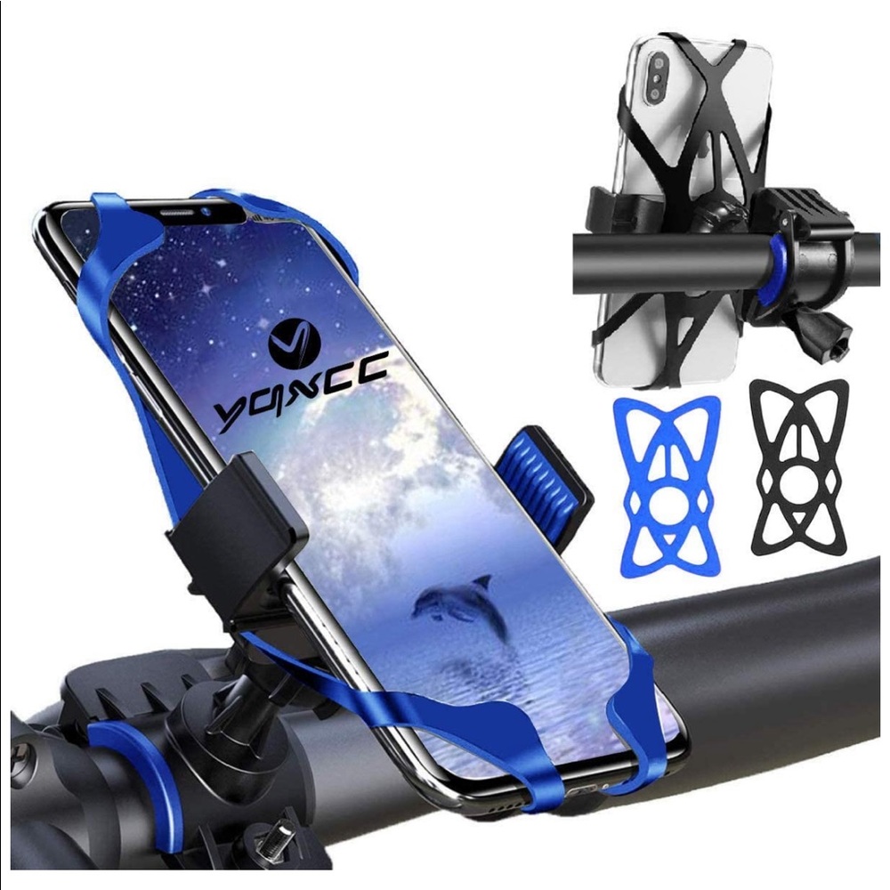 Bicycle Phone Holder, Blue, Black